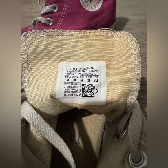 Converse high tops sz 8 - Picture 7 of 9
